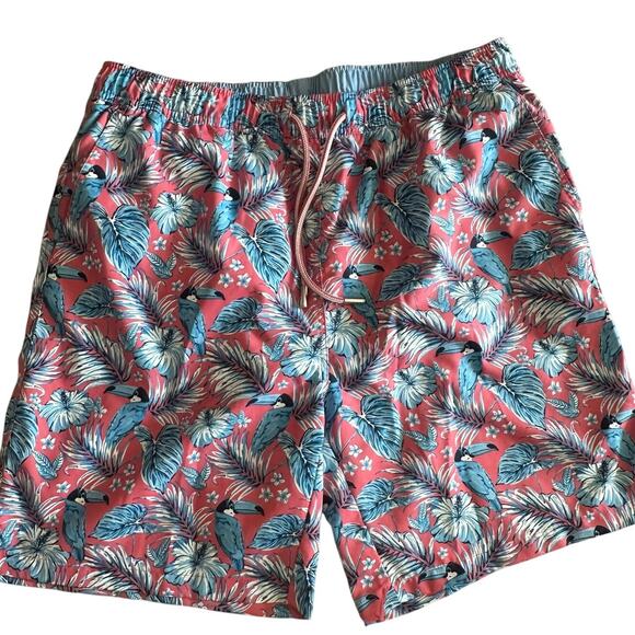 Peter Millar Multicolored, Toucan, Tropical Print, Swim Trunks- L - Picture 1 of 8